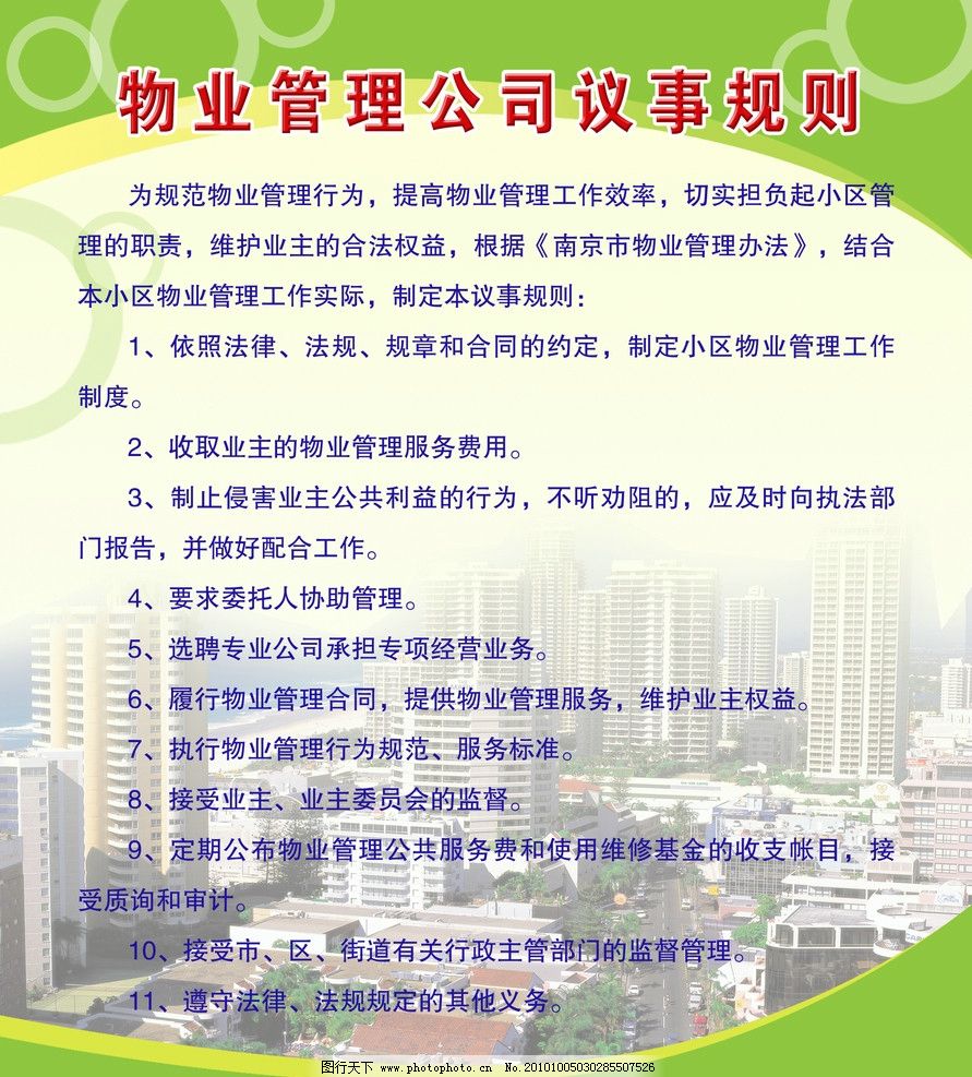 物业管理公司议事规则概览示意图解